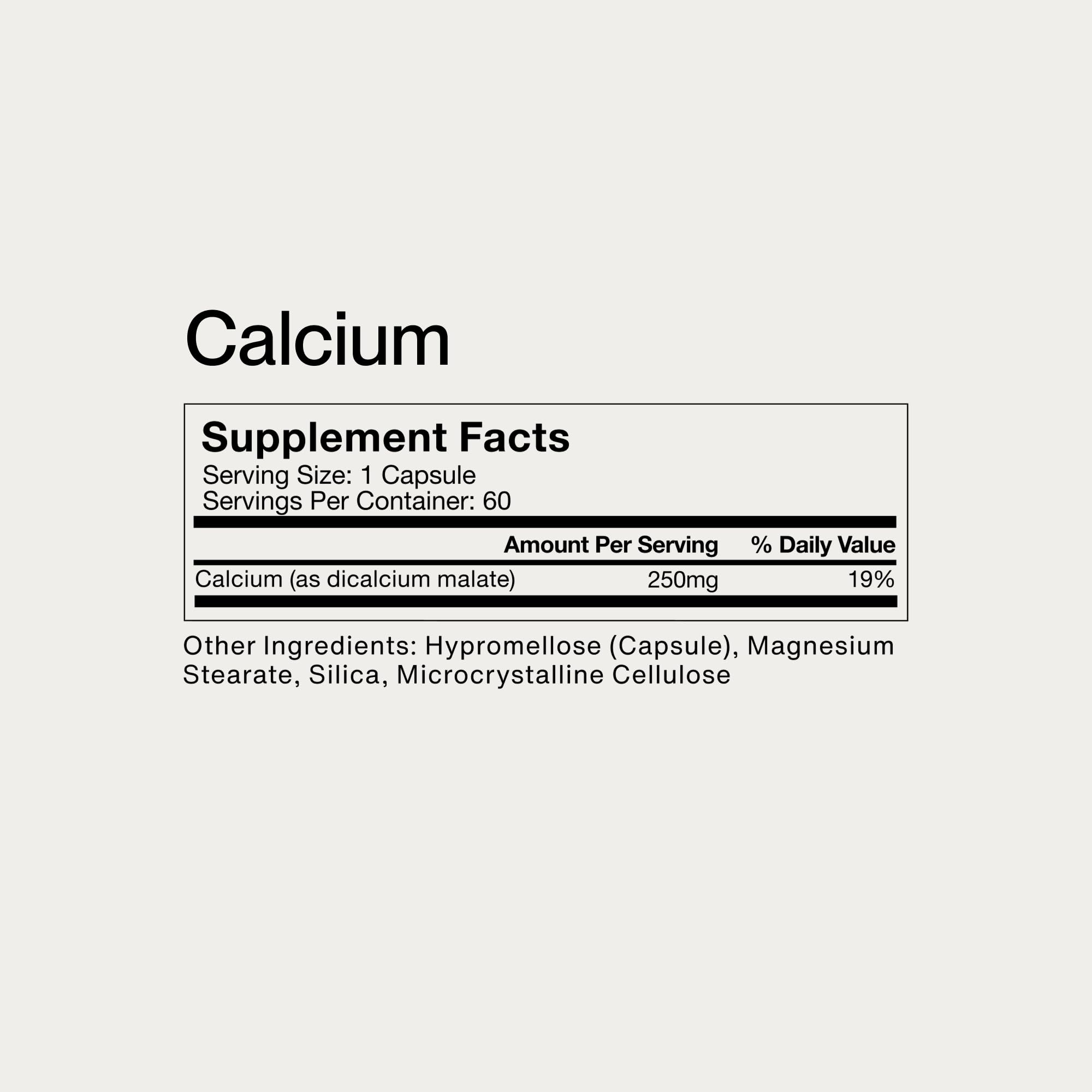 Momentous Calcium Dicalcium Malate Supplement with other supplements