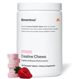 Momentous Chewable Creatine Tablets 507g strawberry flavour front view
