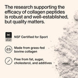 Momentous Collagen Peptides Powder 532g with a spoon for serving