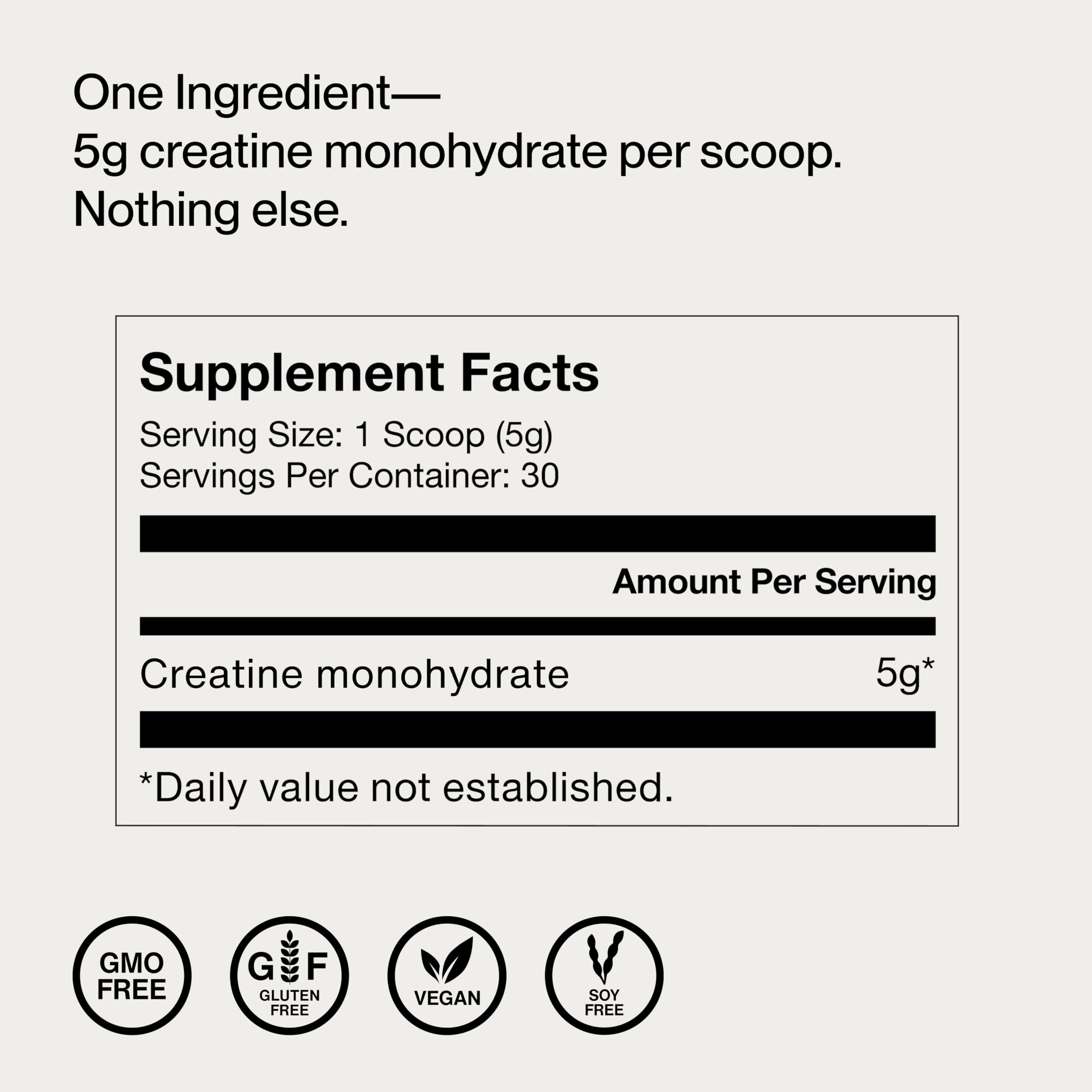 Momentous Creatine Powder 150g serving suggestion