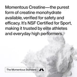 Momentous Creatine Powder 75g inside scoop for serving size