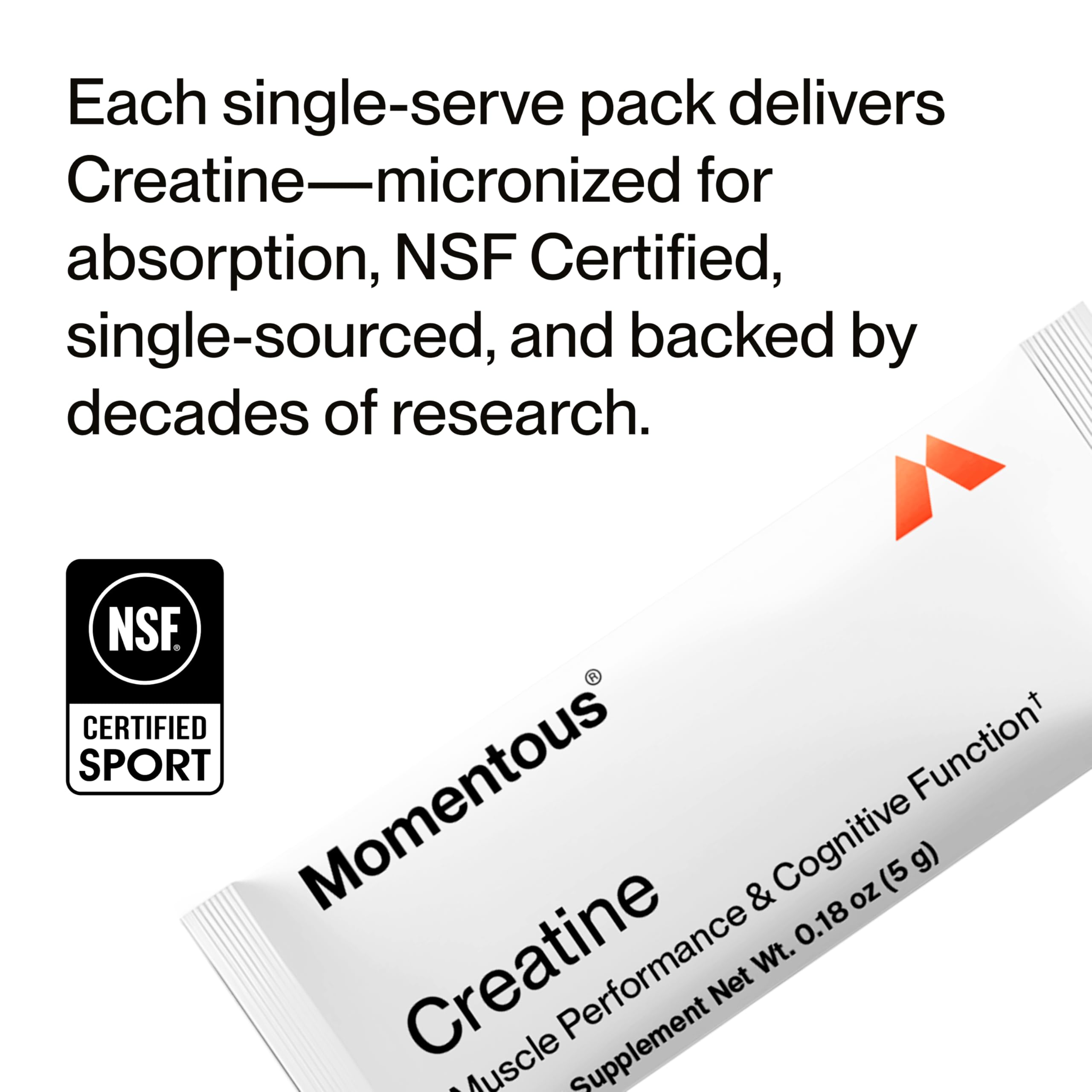 Momentous Creatine Powder 75g with a protein shaker