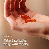 Momentous Fish Oil Omega-3 Supplements displayed on a kitchen counter