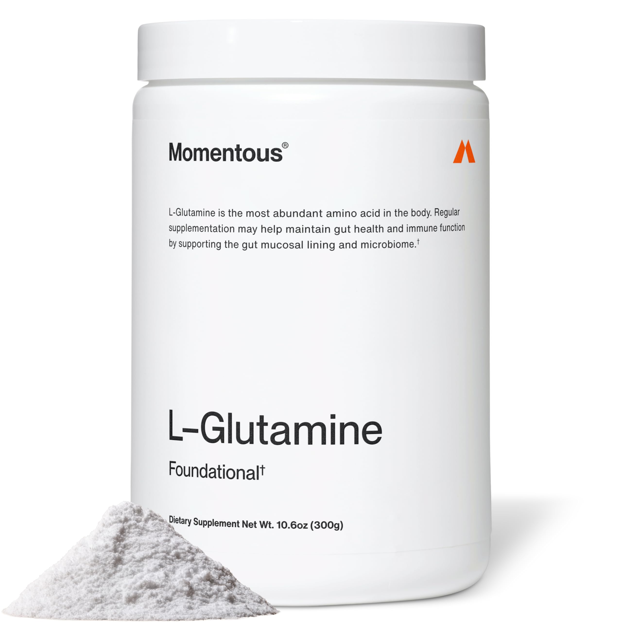 Momentous L-Glutamine Powder 372g front view