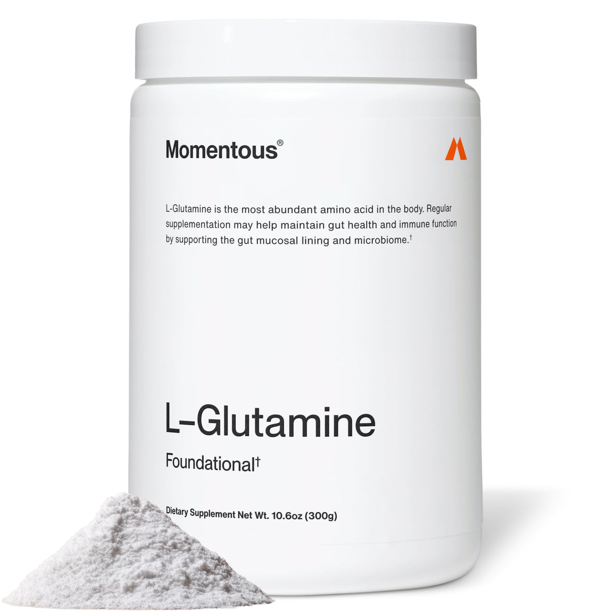Momentous L-Glutamine Powder 372g front view