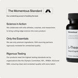 Momentous L-Theanine Capsules 200mg with measuring spoon