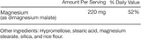 Momentous Magnesium Malate 220mg capsule close-up