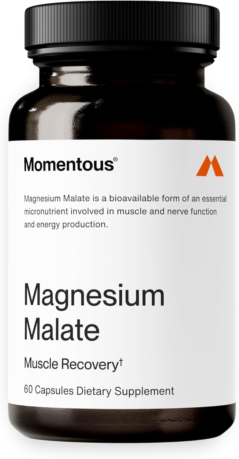 Momentous Magnesium Malate 220mg supplement front view