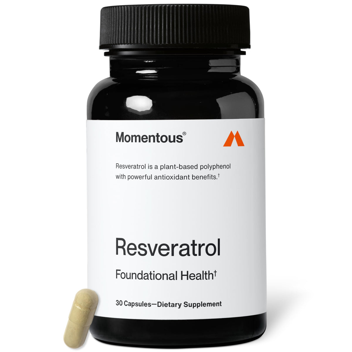 Momentous Resveratrol Supplement 32g front view