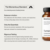 Momentous Turmeric Curcumin Supplement packaging details