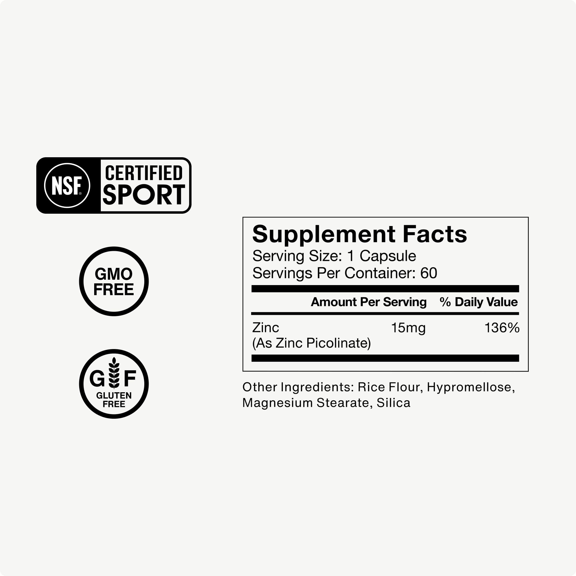 Momentous Zinc Picolinate Supplement 15mg packaging