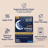 Mommy's Bliss Kids Melatonin Chewable grape flavour close-up