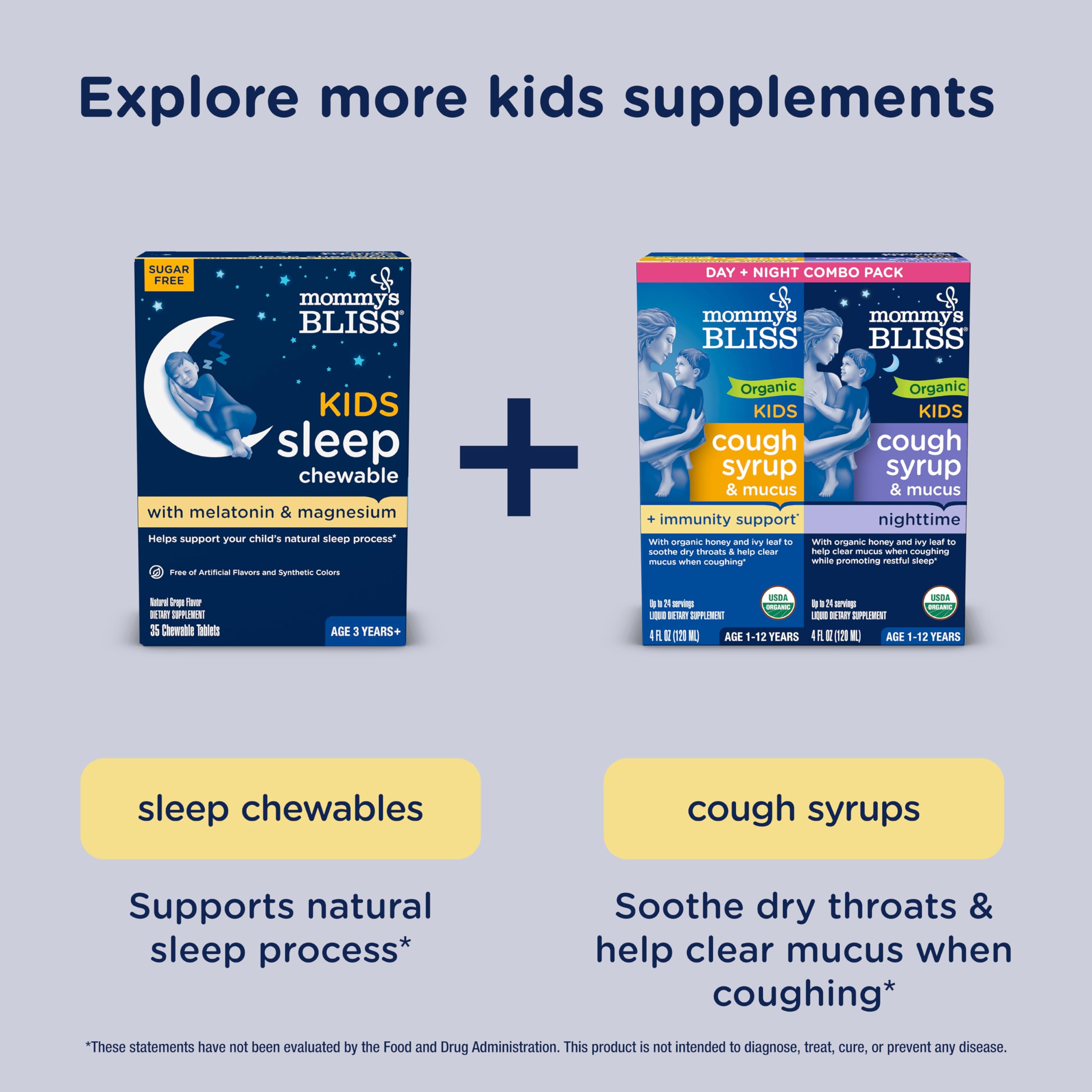 Mommy's Bliss Kids Melatonin Gummies lifestyle scene with children