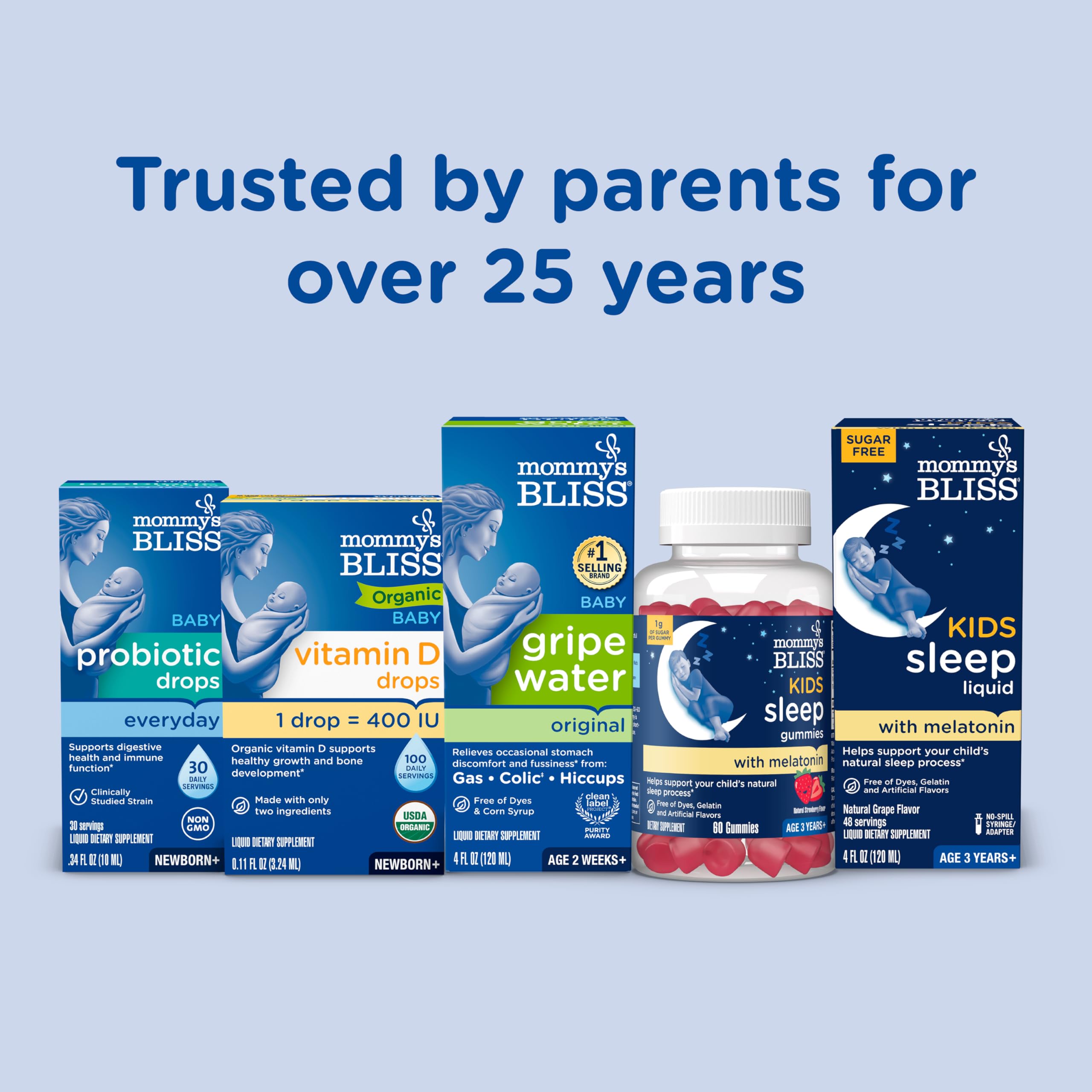Mommy's Bliss Kids Melatonin Gummies showing gummy texture