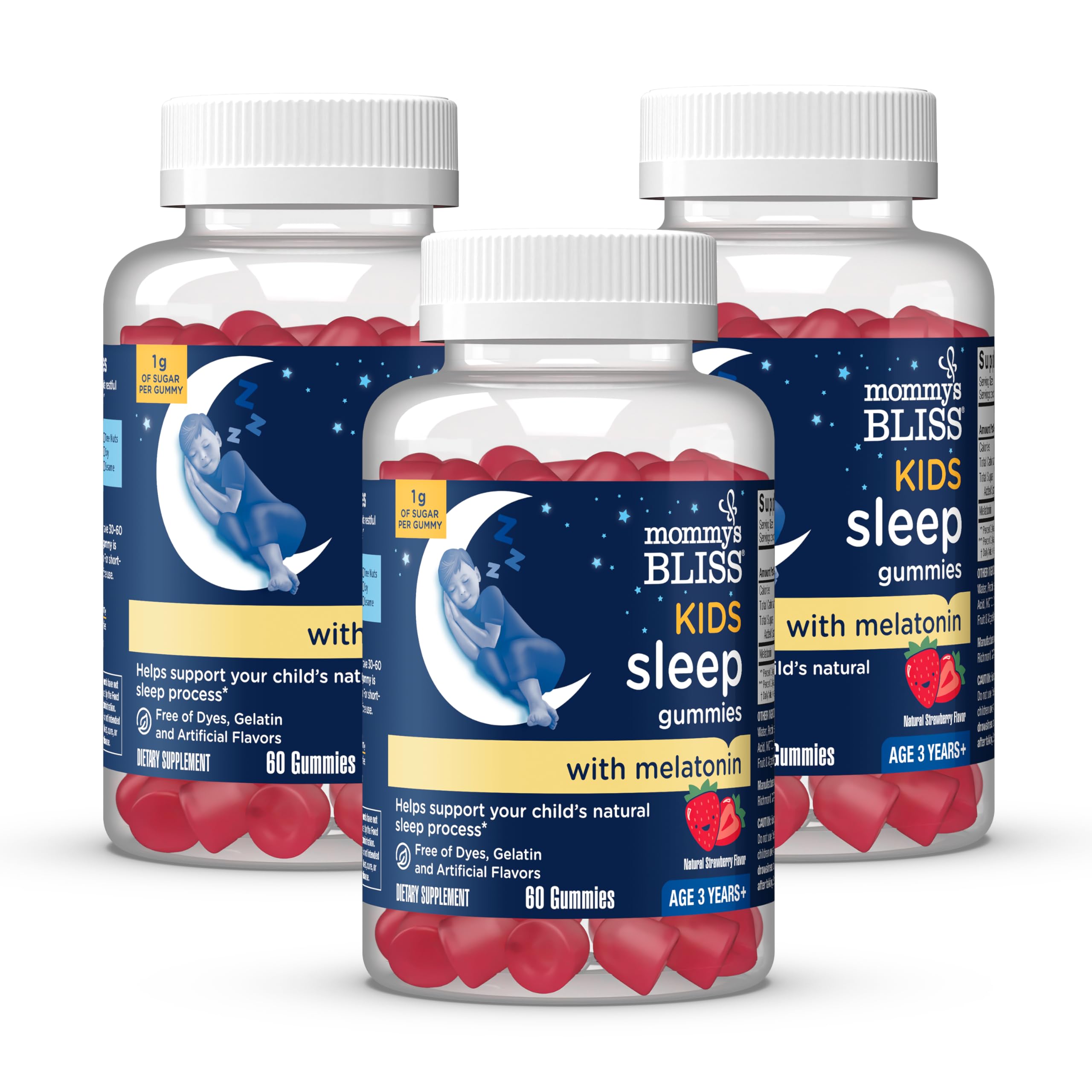 Mommy's Bliss Kids Sleep Melatonin Gummies 180 gummies front view