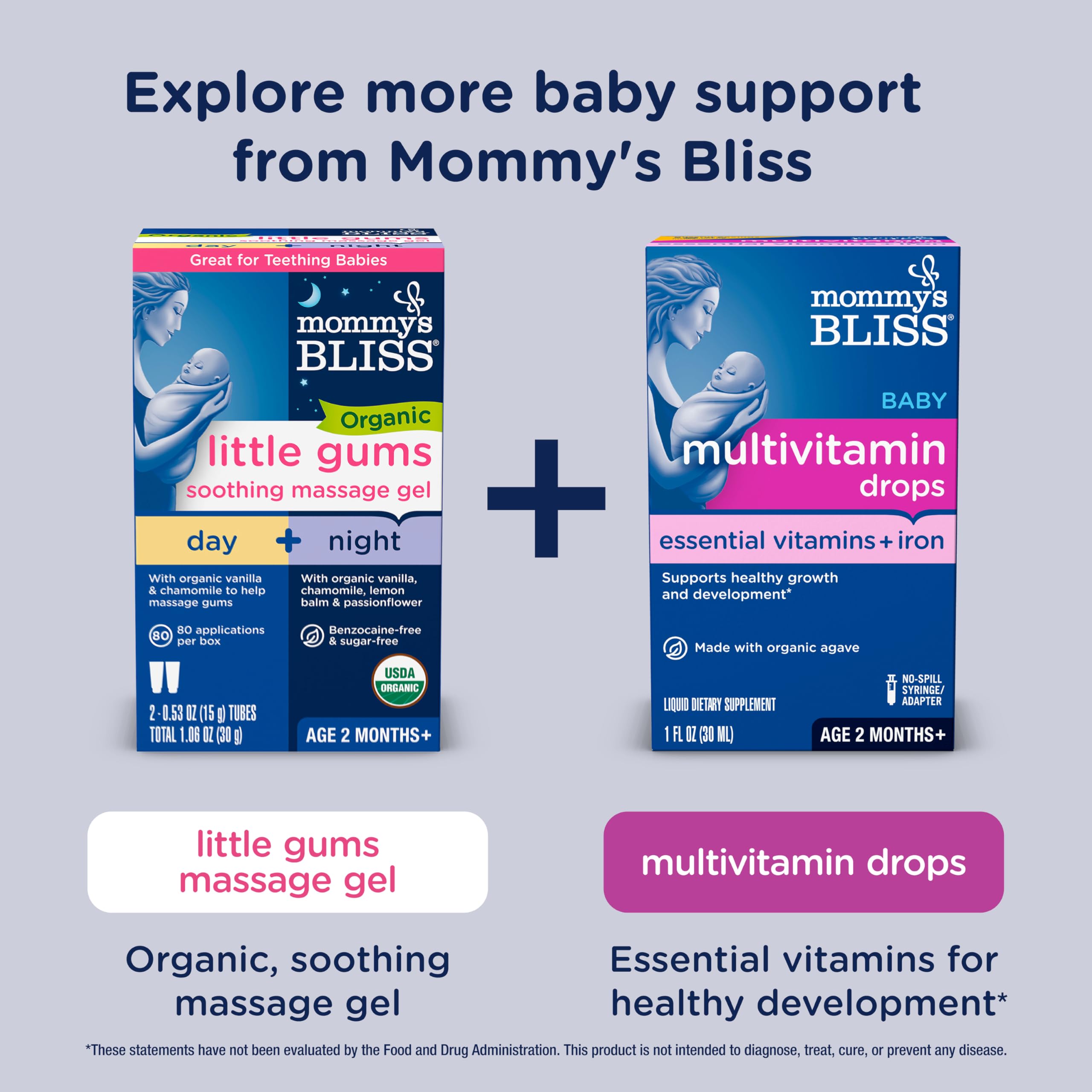 Mommy's Bliss Organic Baby Bedtime Drops 2 Fl Oz back view