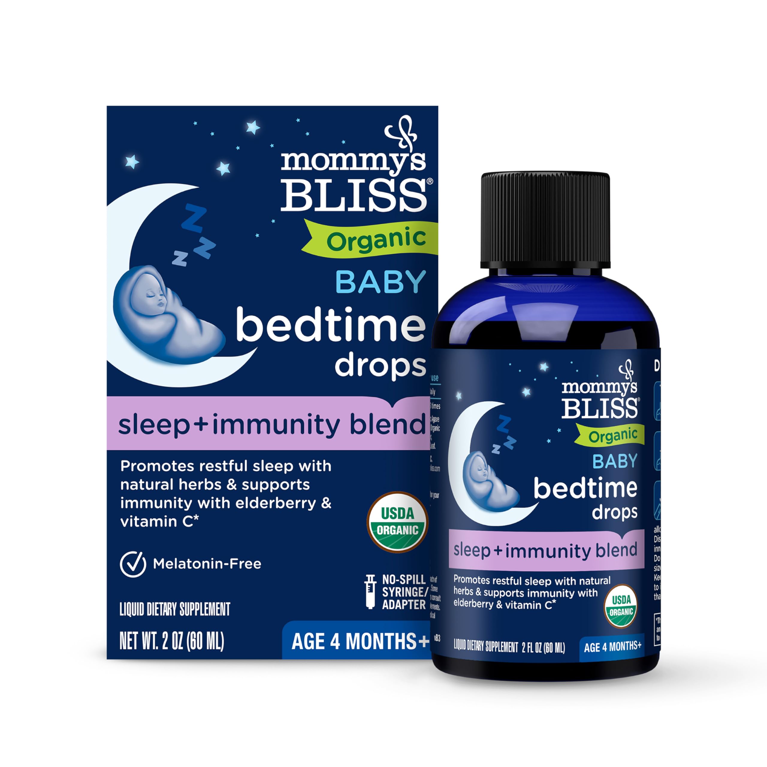 Mommy's Bliss Organic Baby Bedtime Drops 2 Fl Oz front view
