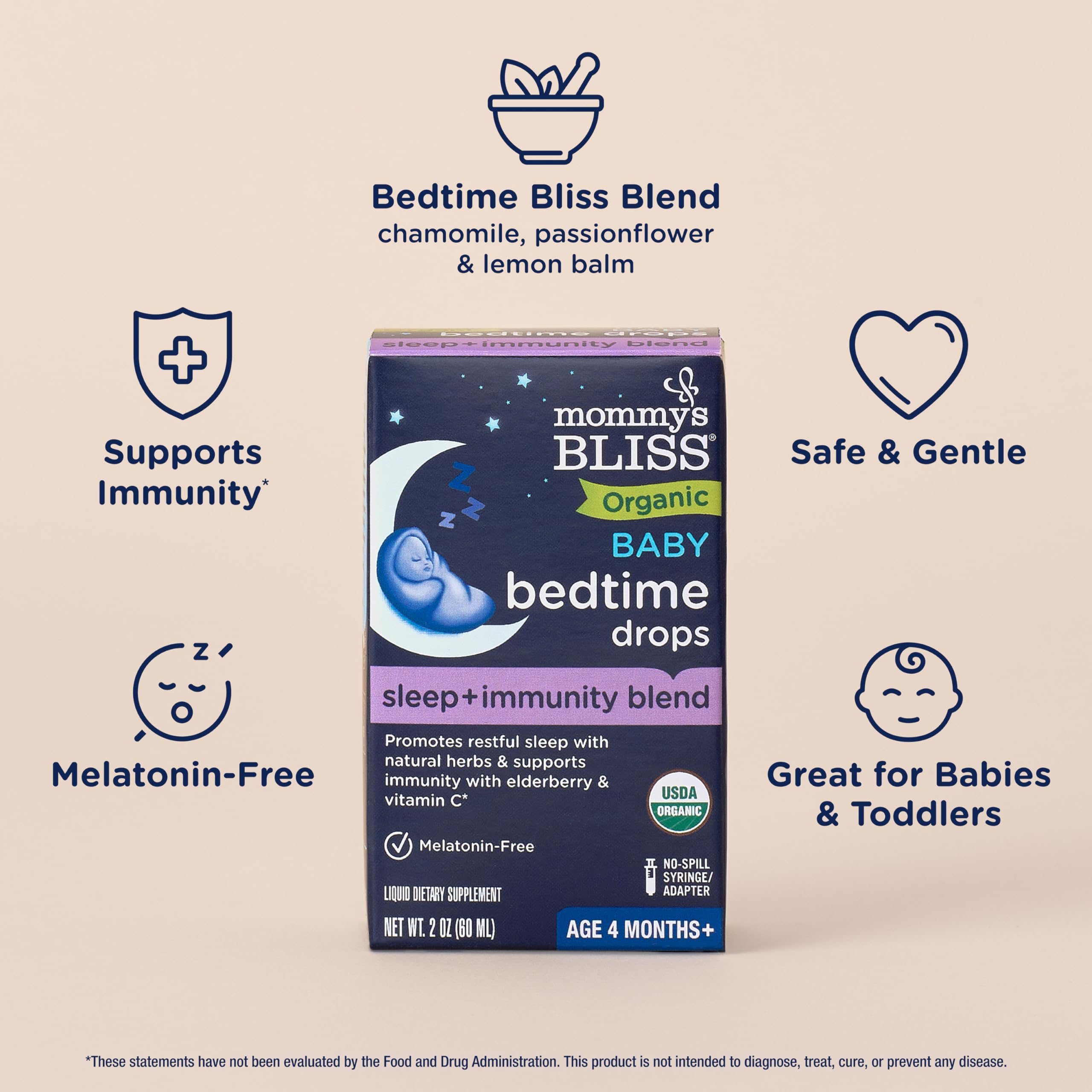 Mommy's Bliss Organic Baby Bedtime Drops ingredients list
