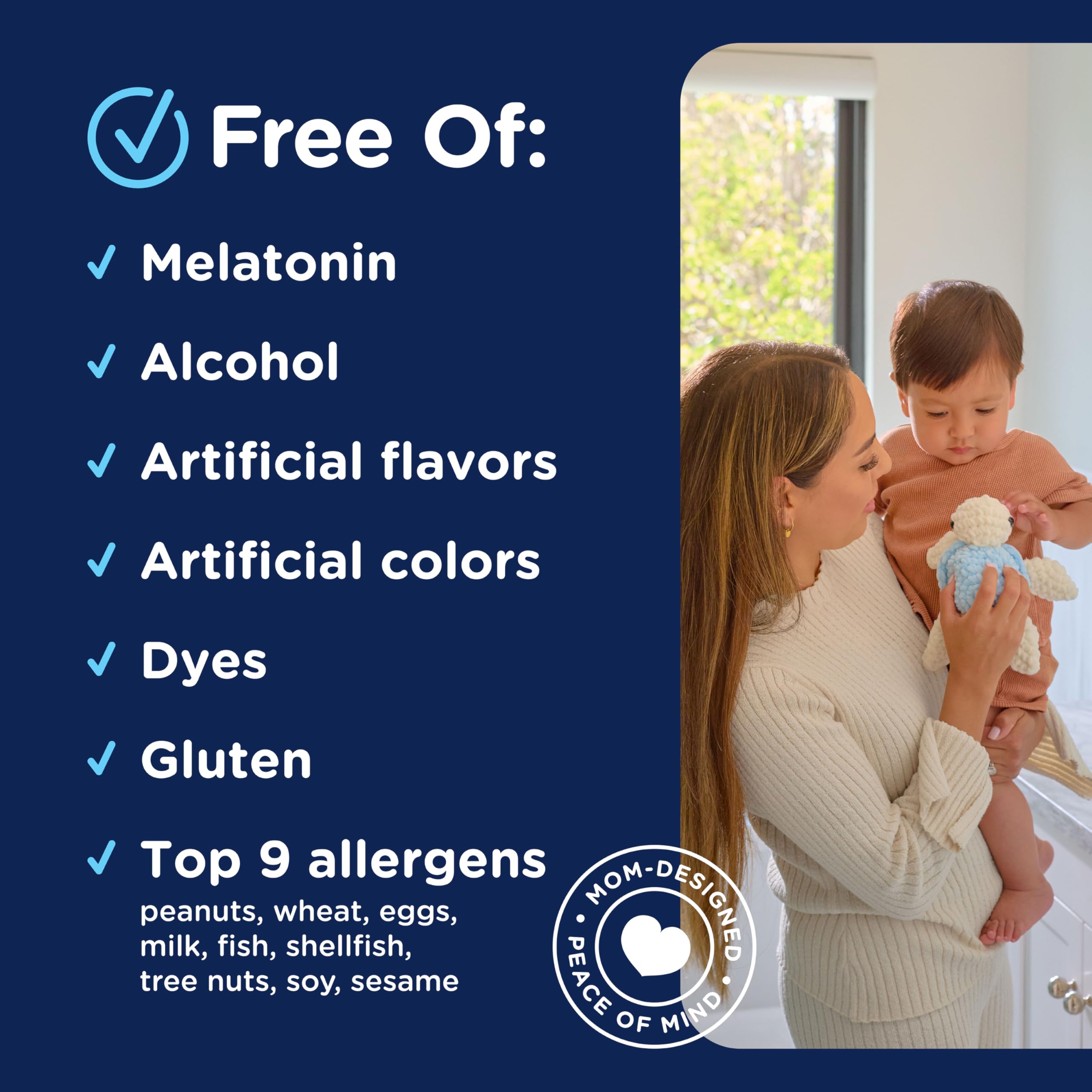 Mommy's Bliss Organic Baby Bedtime Drops lifestyle scene with baby