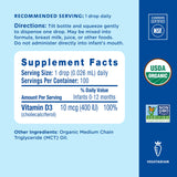 Mommy's Bliss Organic Vitamin D Drops bottle side view
