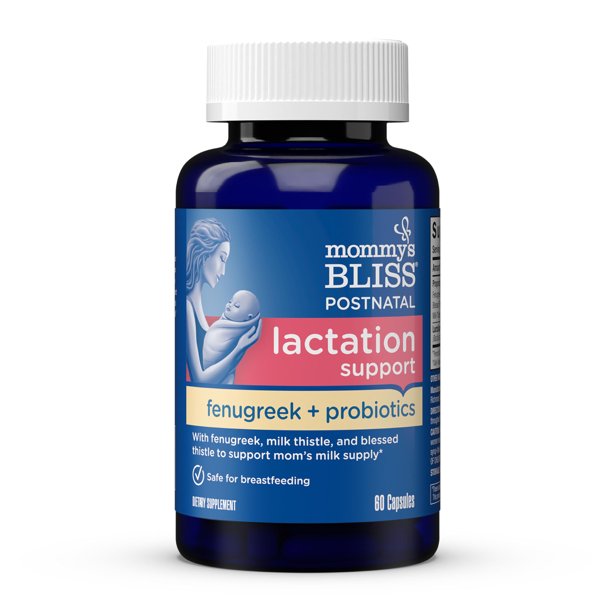 Mommy's Bliss Postnatal Lactation Capsules bottle front view