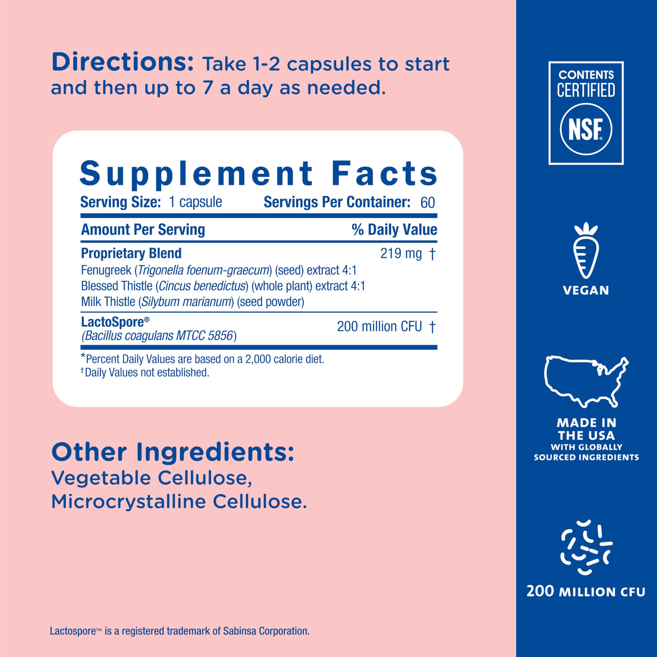 Mommy's Bliss Postnatal Lactation Capsules on kitchen counter