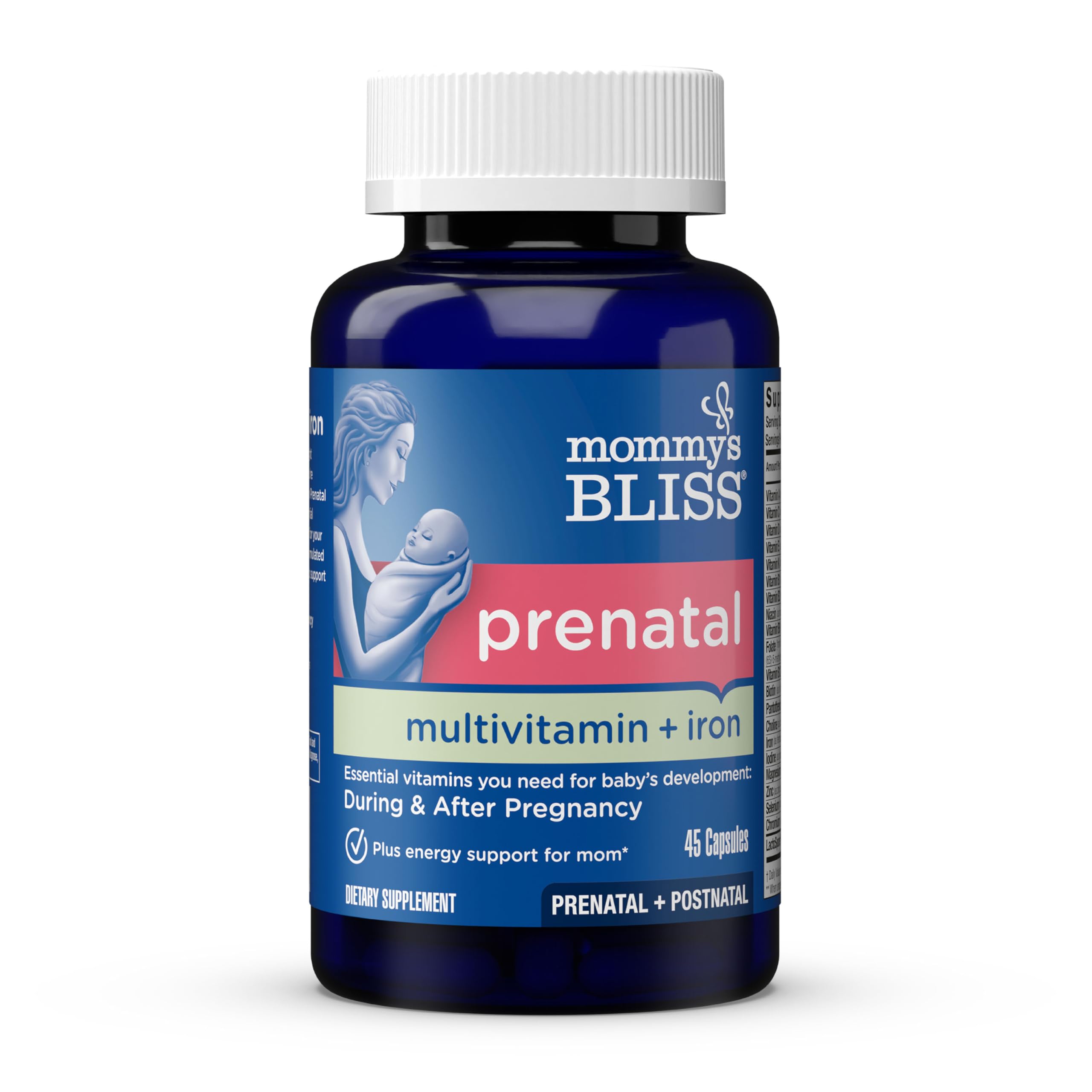 Mommy's Bliss Prenatal Multivitamins front view with packaging
