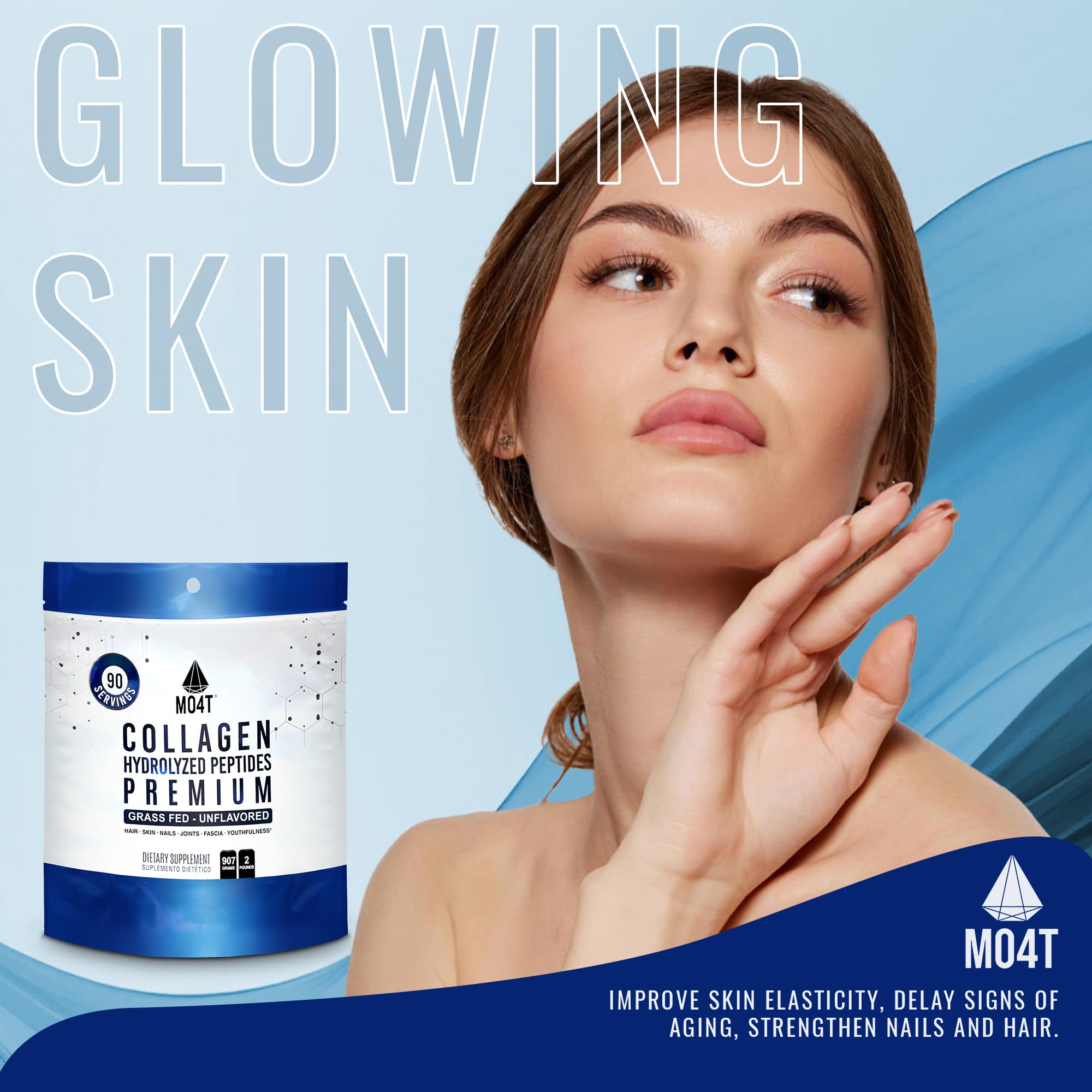 MOMOF4TRANSFORM Collagen Peptides 912g packaging