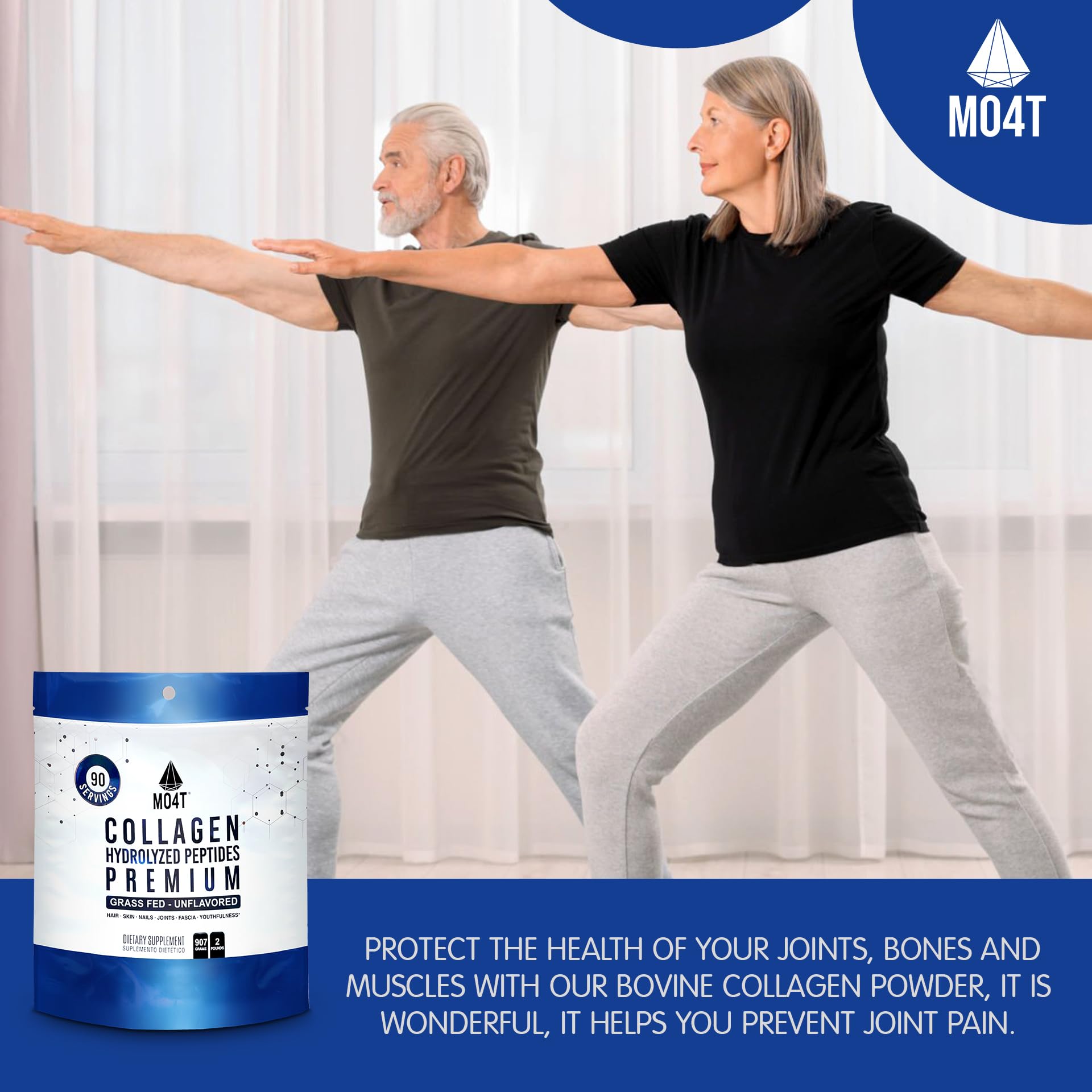 MOMOF4TRANSFORM Collagen Peptides 912g scoop for serving