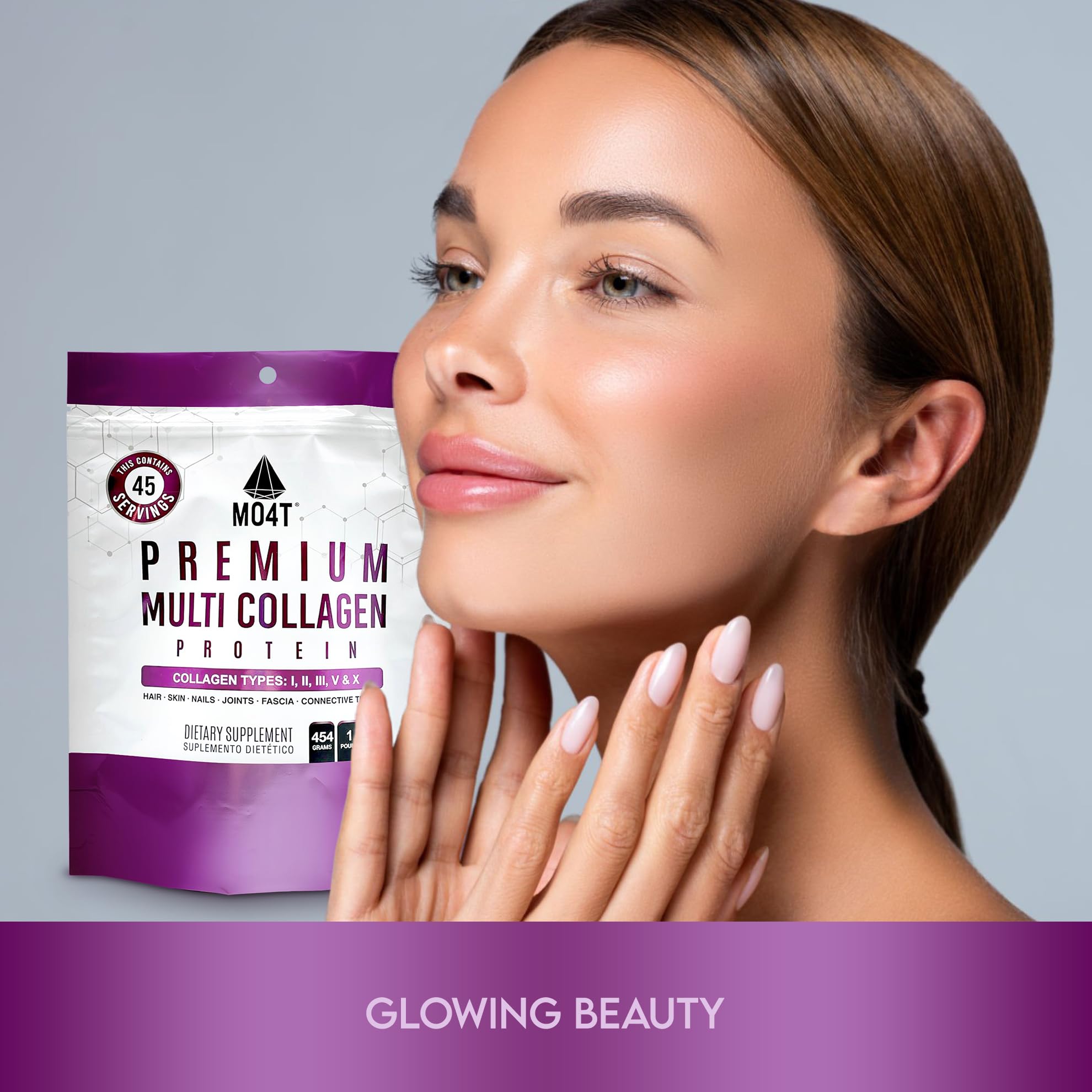 MOMOF4TRANSFORM Collagen Powder mixed in a smoothie
