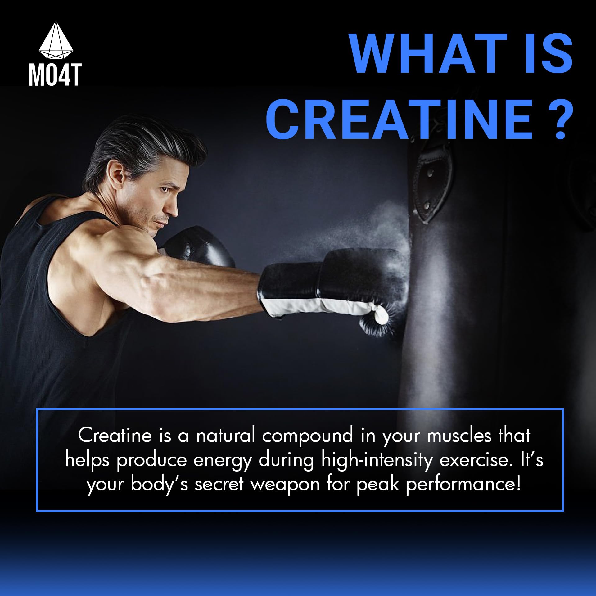 MOMOF4TRANSFORM Creatine Gummies 5g orange flavour in hand