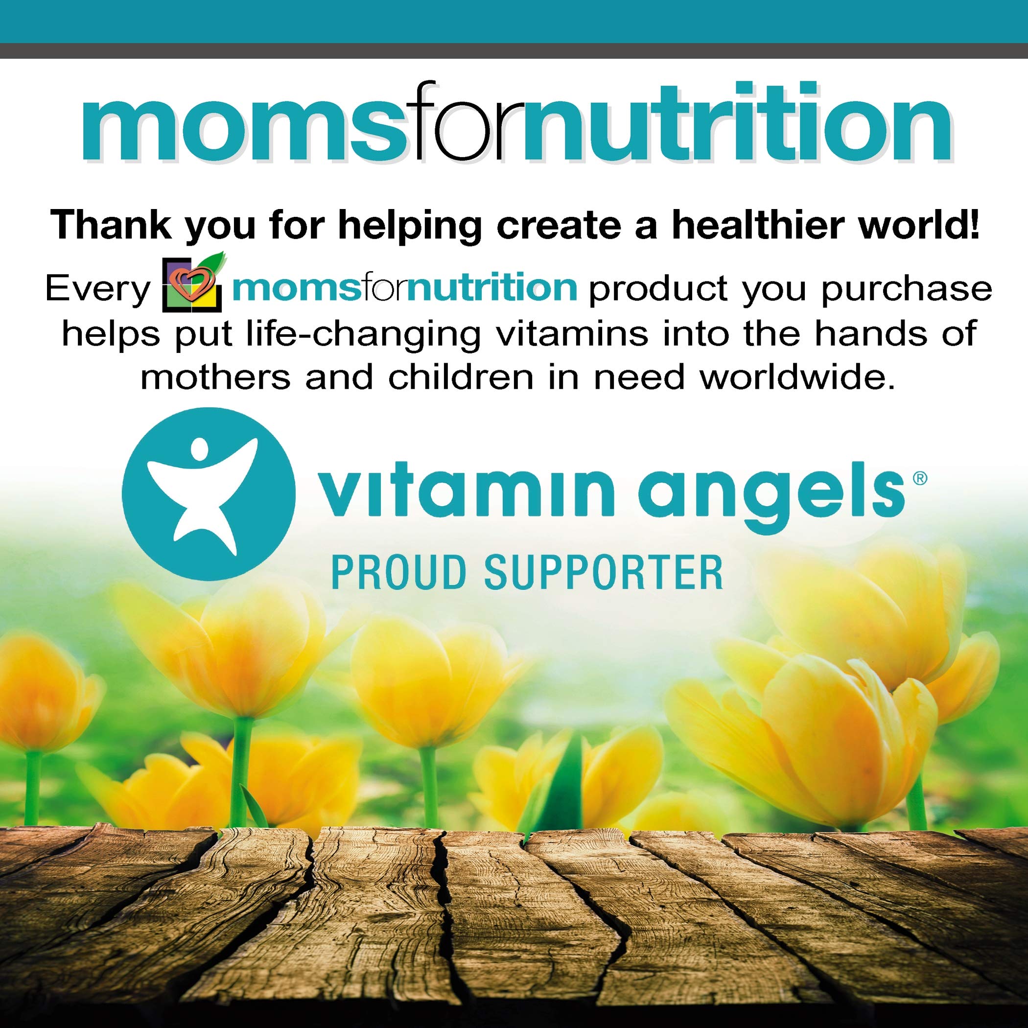 Moms For Nutrition Daily Multivitamin Supplement on a table