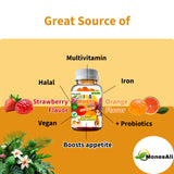 MonesAli Multivitamin Gummies close-up of gummies