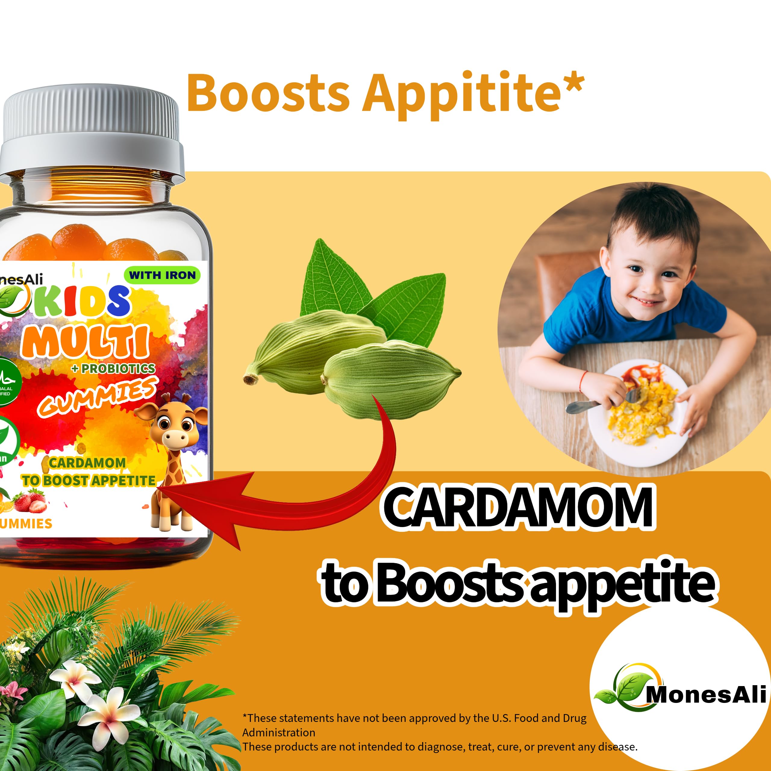 MonesAli Multivitamin Gummies open bottle with gummies visible