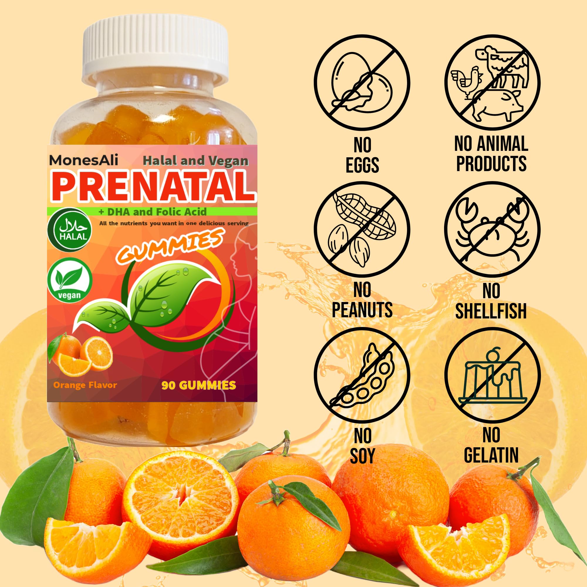 MonesAli Prenatal Gummies gummy texture close-up