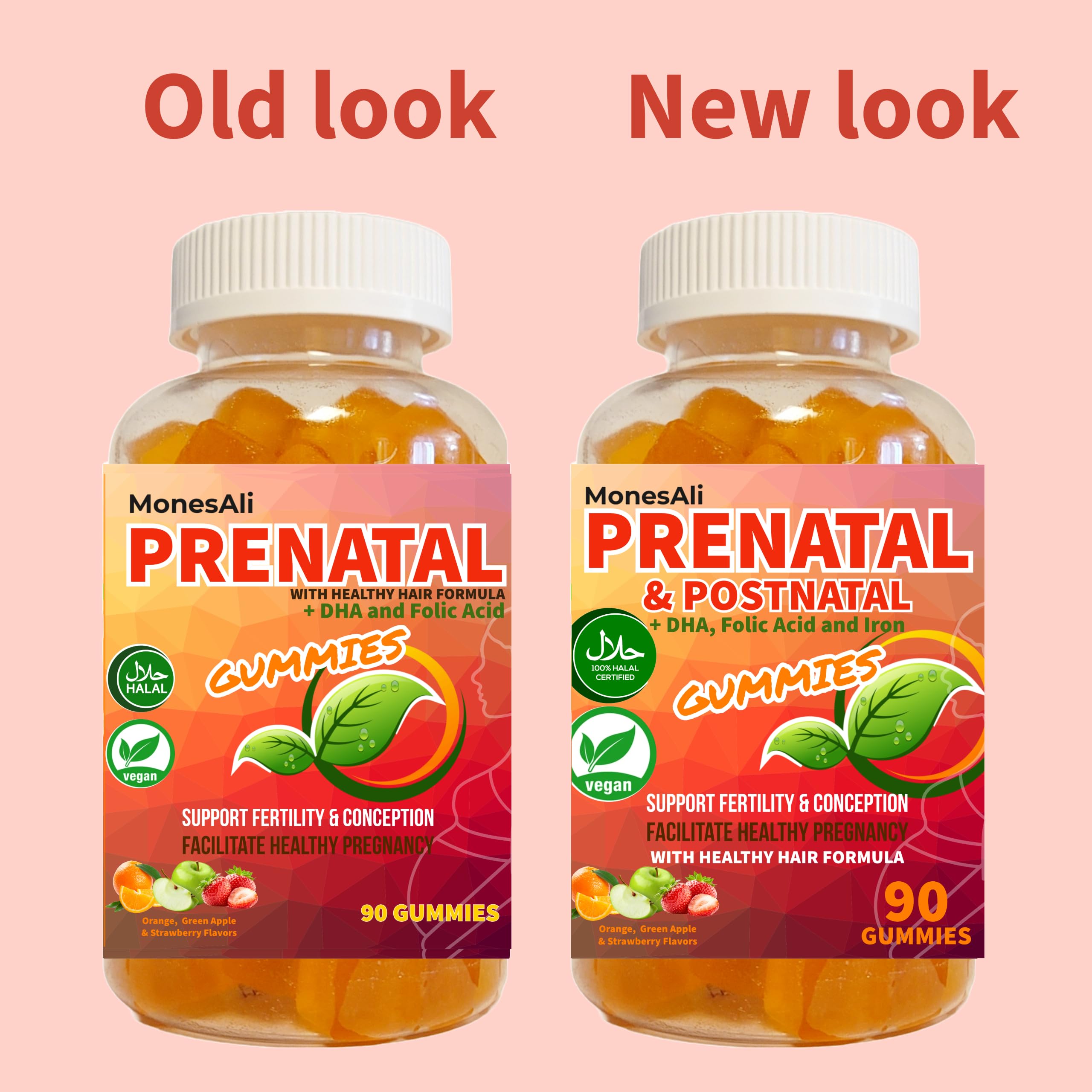 MonesAli Prenatal Gummies packaging top view