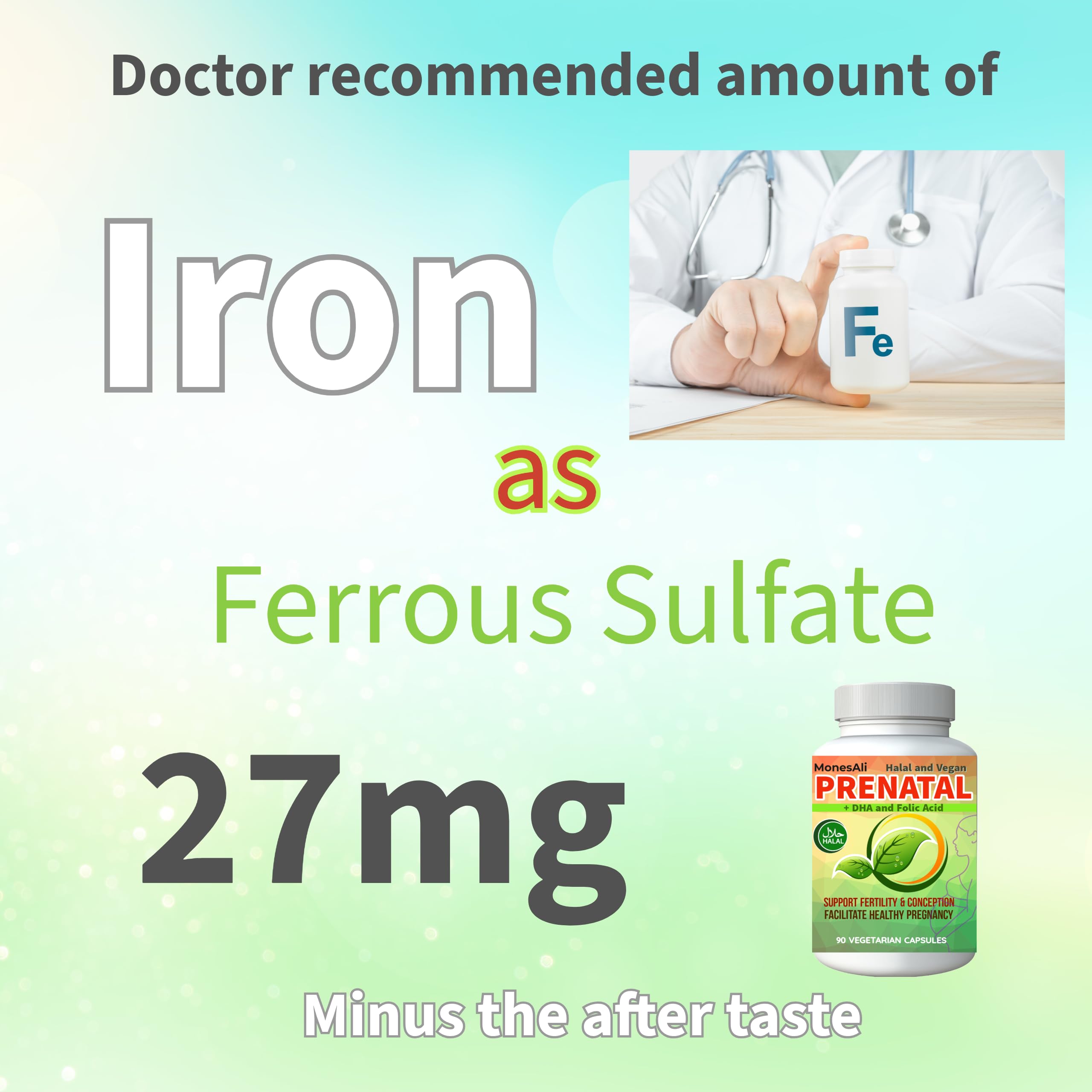 MonesAli Prenatal Vitamins capsule in hand