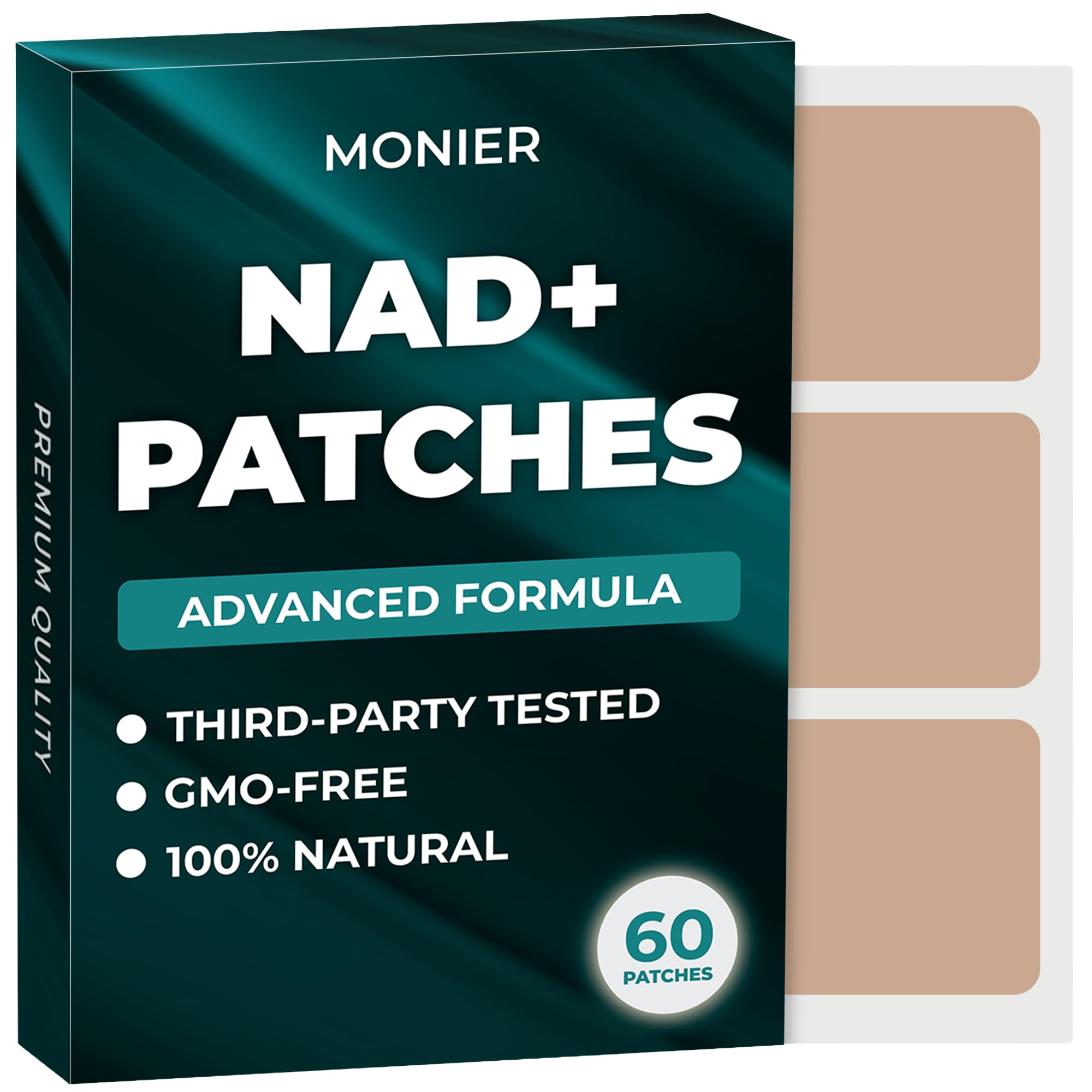 MONIER Antioxidant Patches front view with packaging
