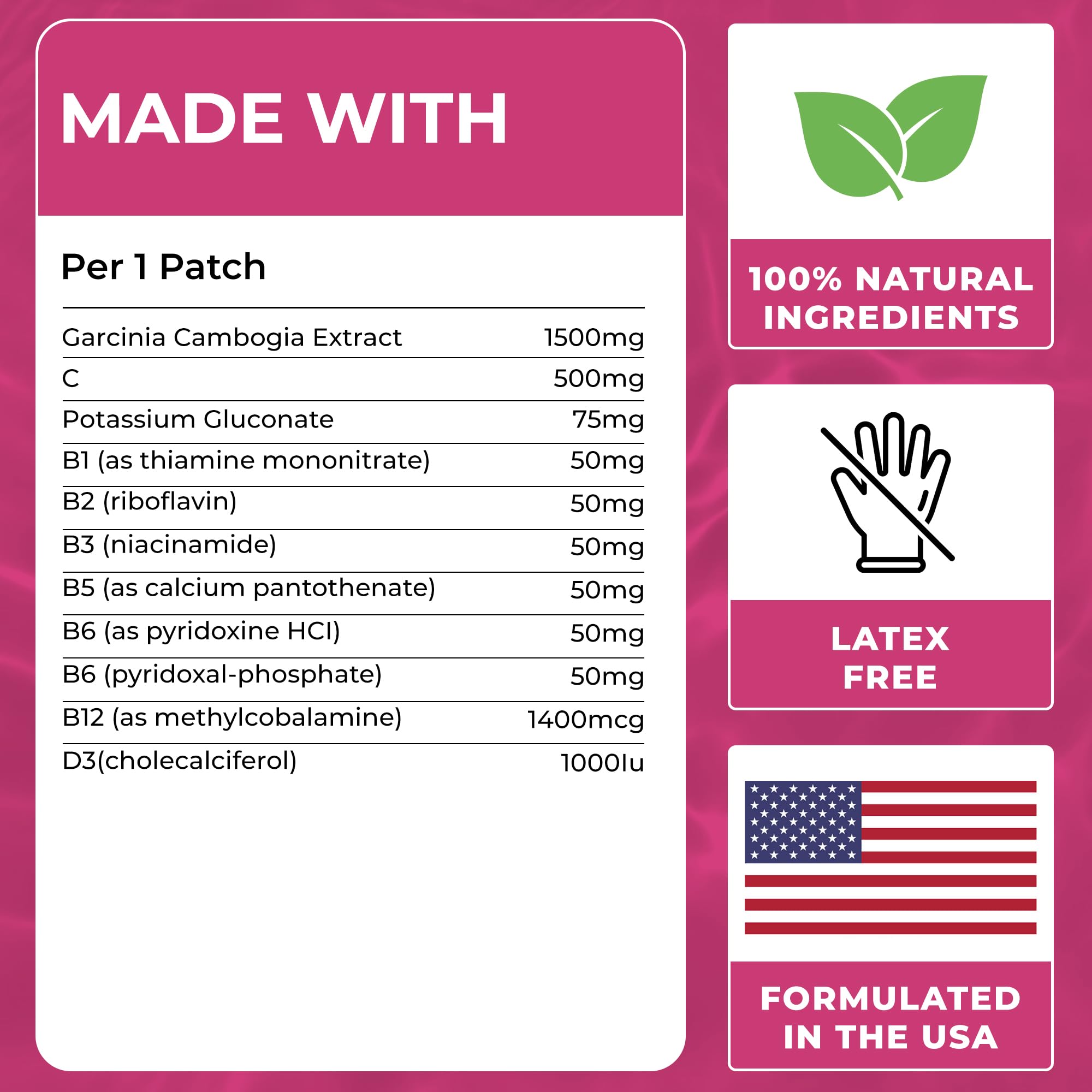 MONIER Garcinia Cambogia Patches on a flat surface