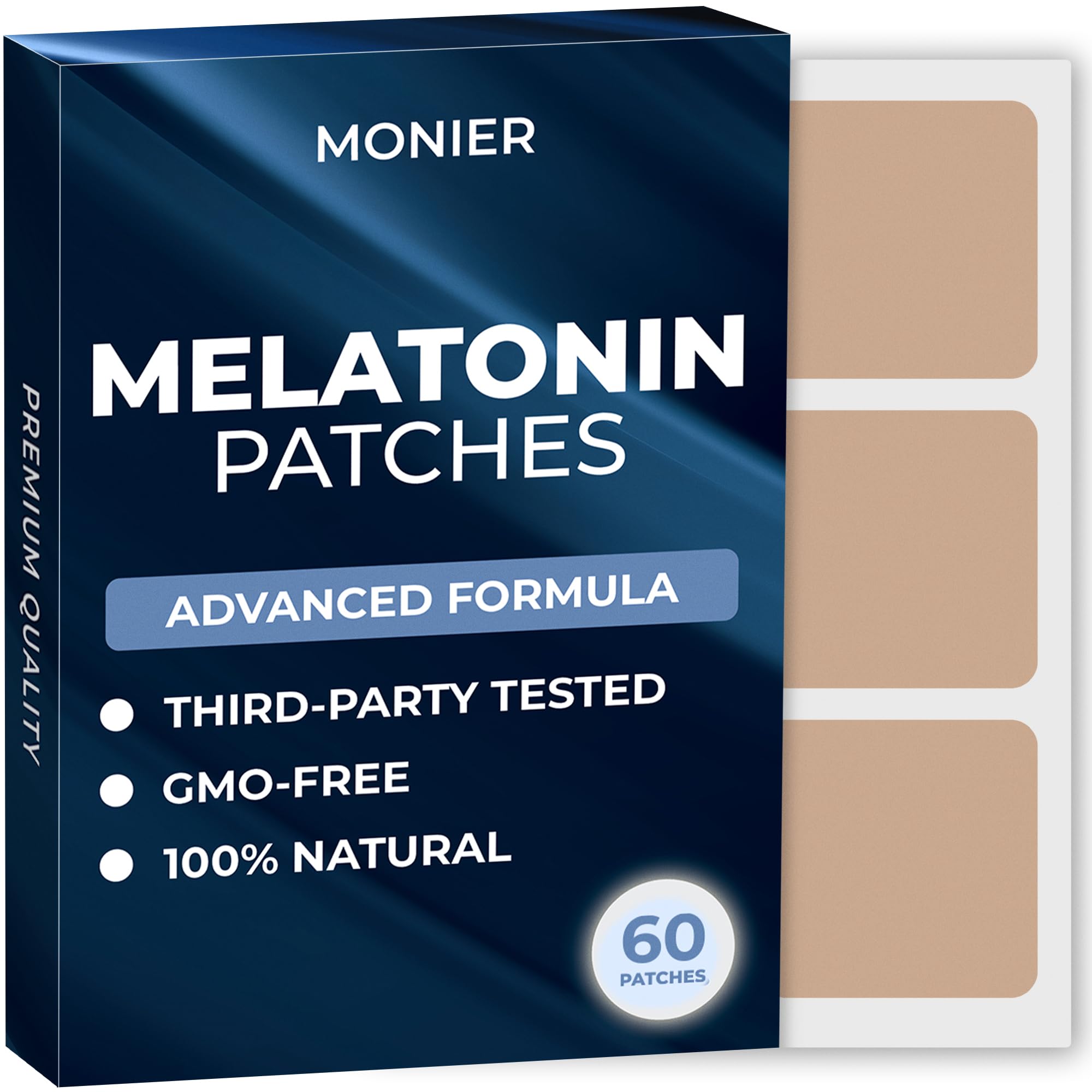 MONIER Melatonin Sleep Patches 60 count front view