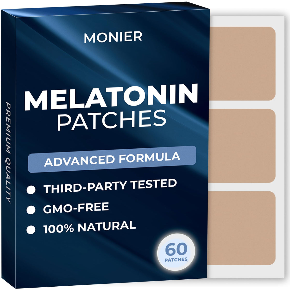 MONIER Melatonin Sleep Patches 60 count front view