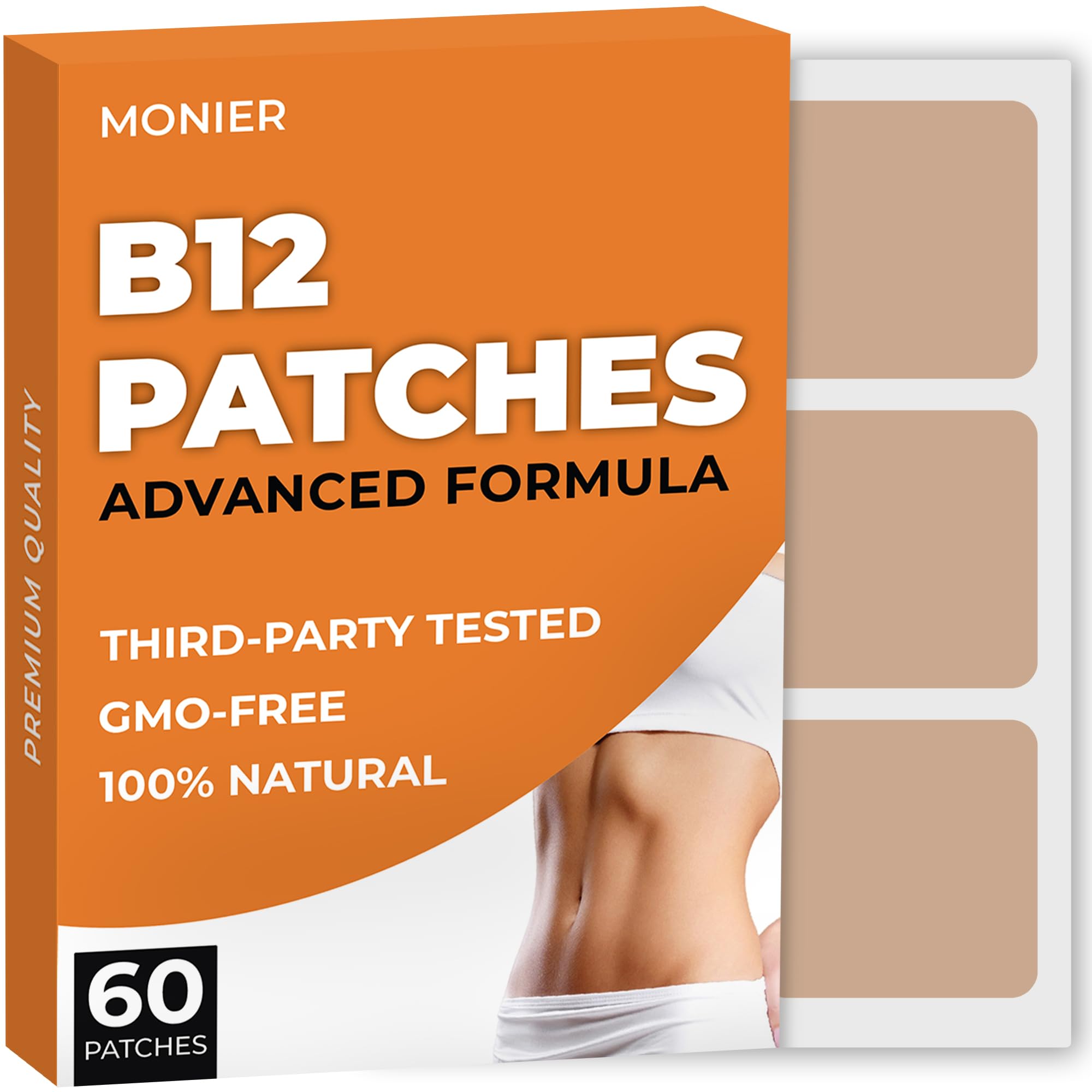 MONIER Vitamin B12 Patches front view in packaging