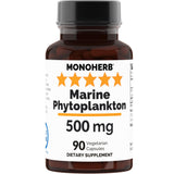 MONOHERB Marine Phytoplankton 500 mg 90 Vegetarian Capsules front view