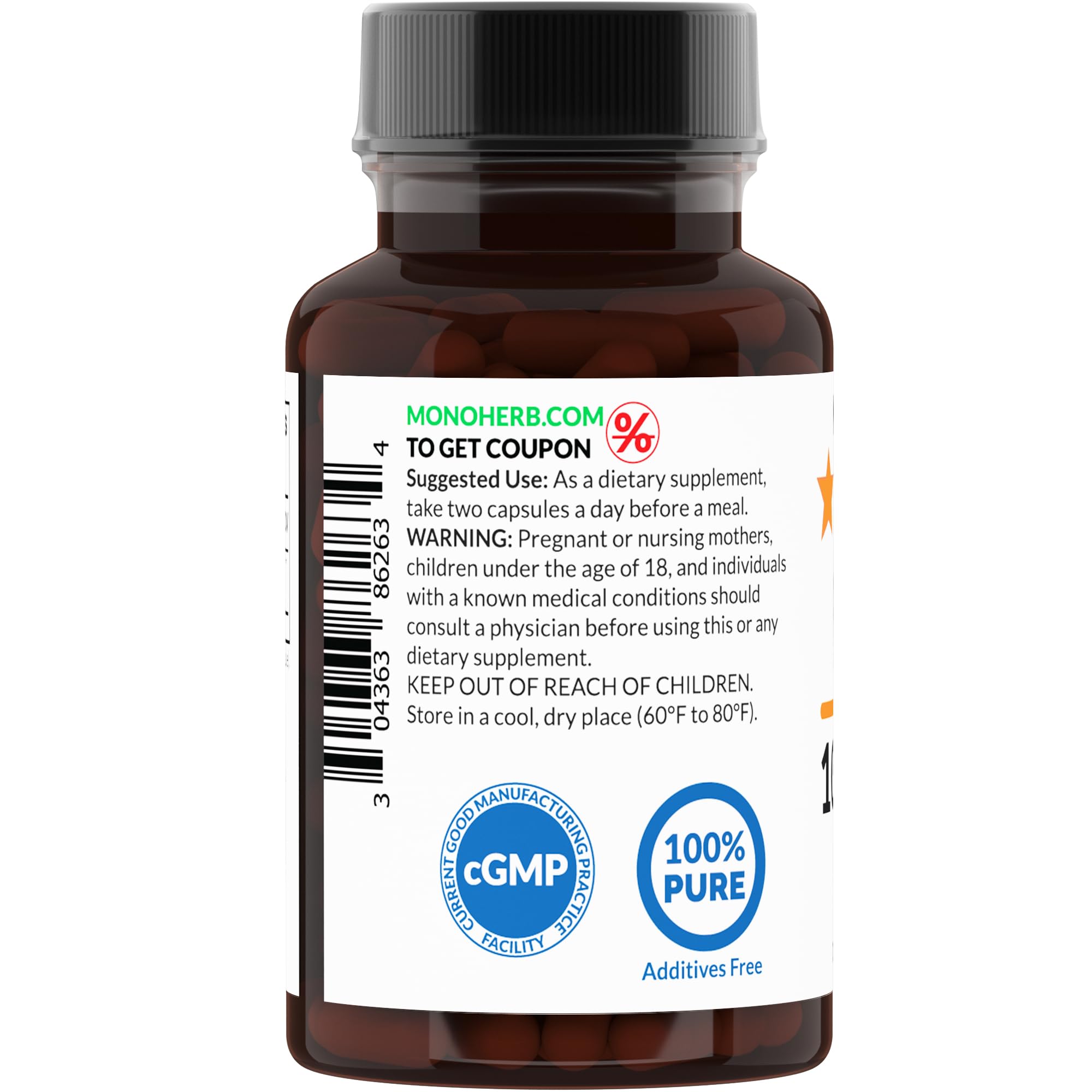 MONOHERB Nopal Cactus Capsules 1000 mg packaging