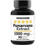 MONOHERB Punarnava Extract 1000mg vegan capsules front view
