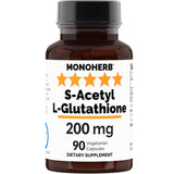 MONOHERB S-Acetyl L-Glutathione 90 capsules bottle front view