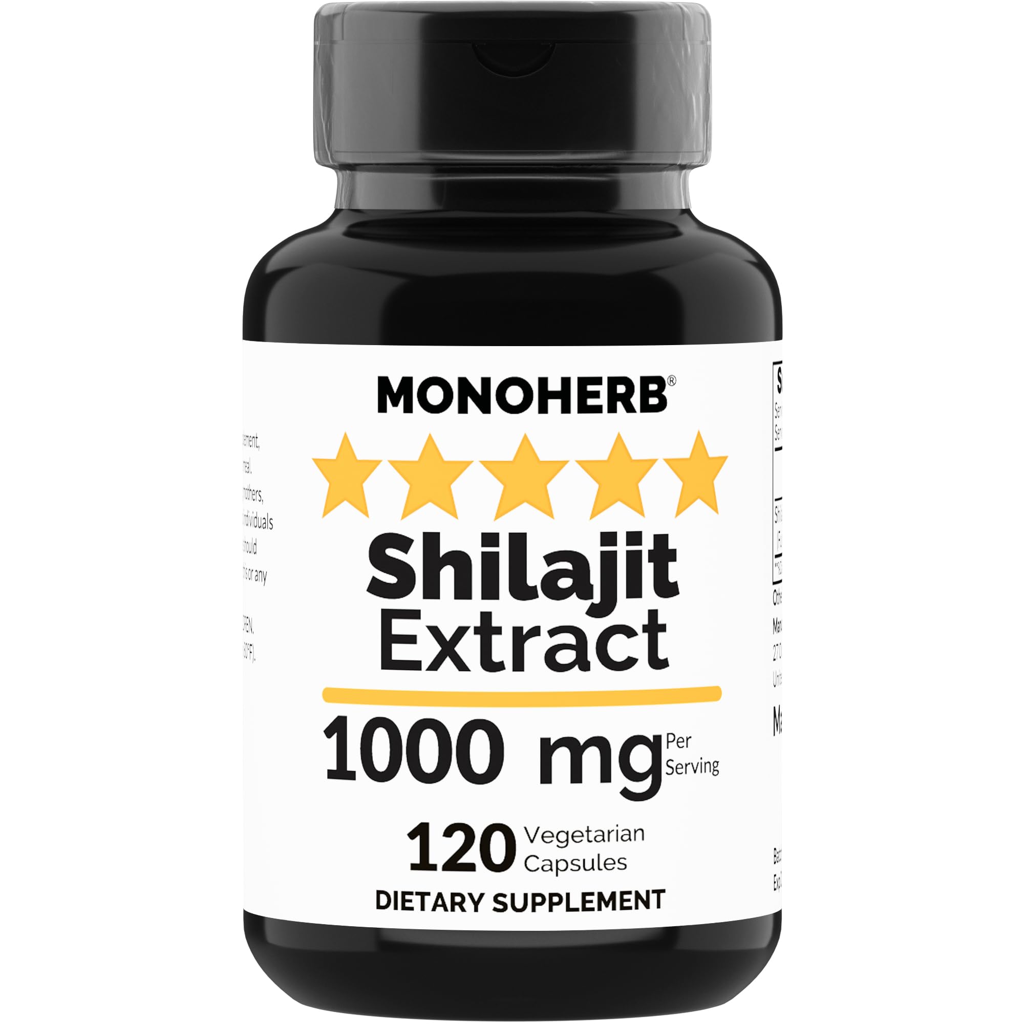 MONOHERB Shilajit Capsules front view with packaging