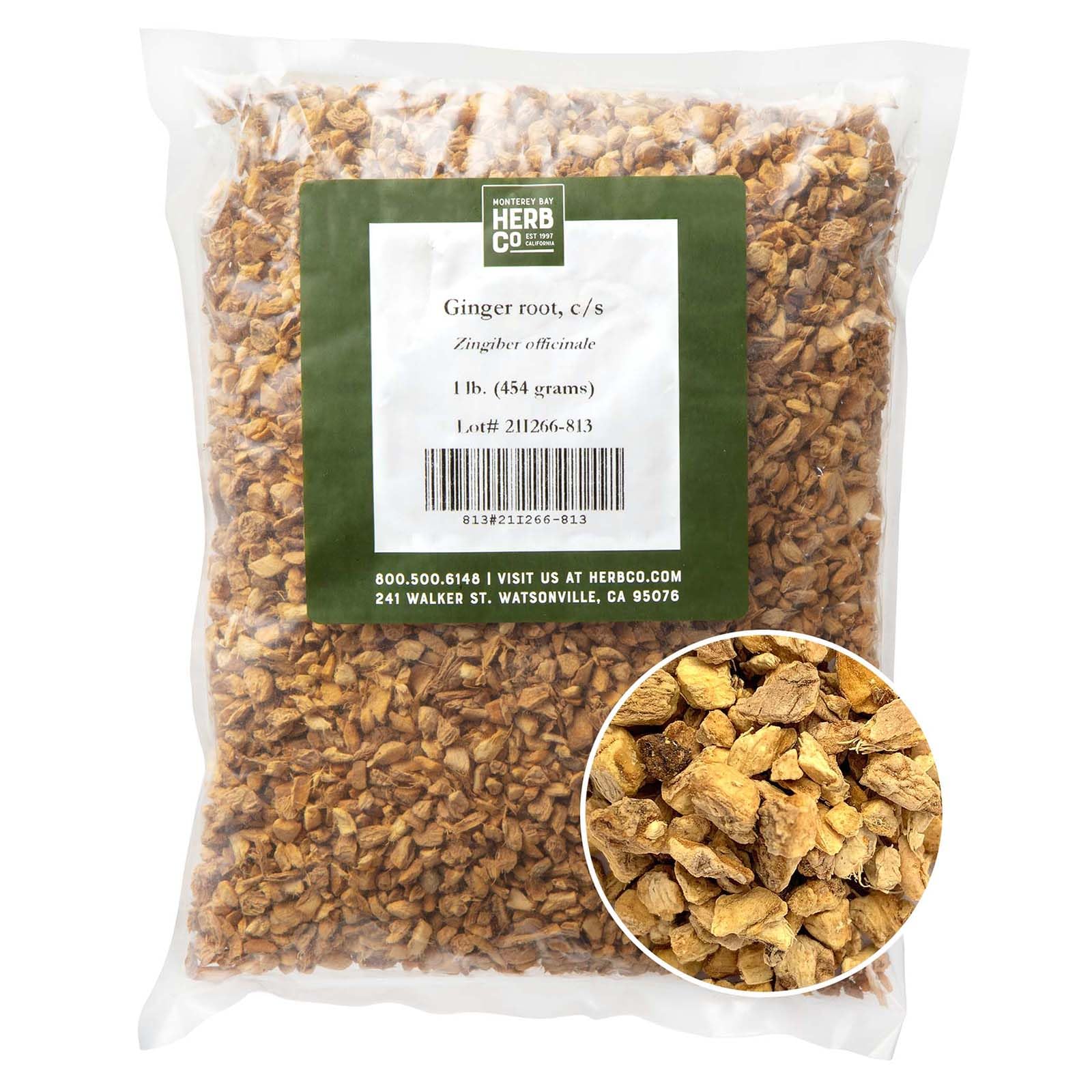 MONTEREY BAY HERB CO Ginger Root 109g front view packaging