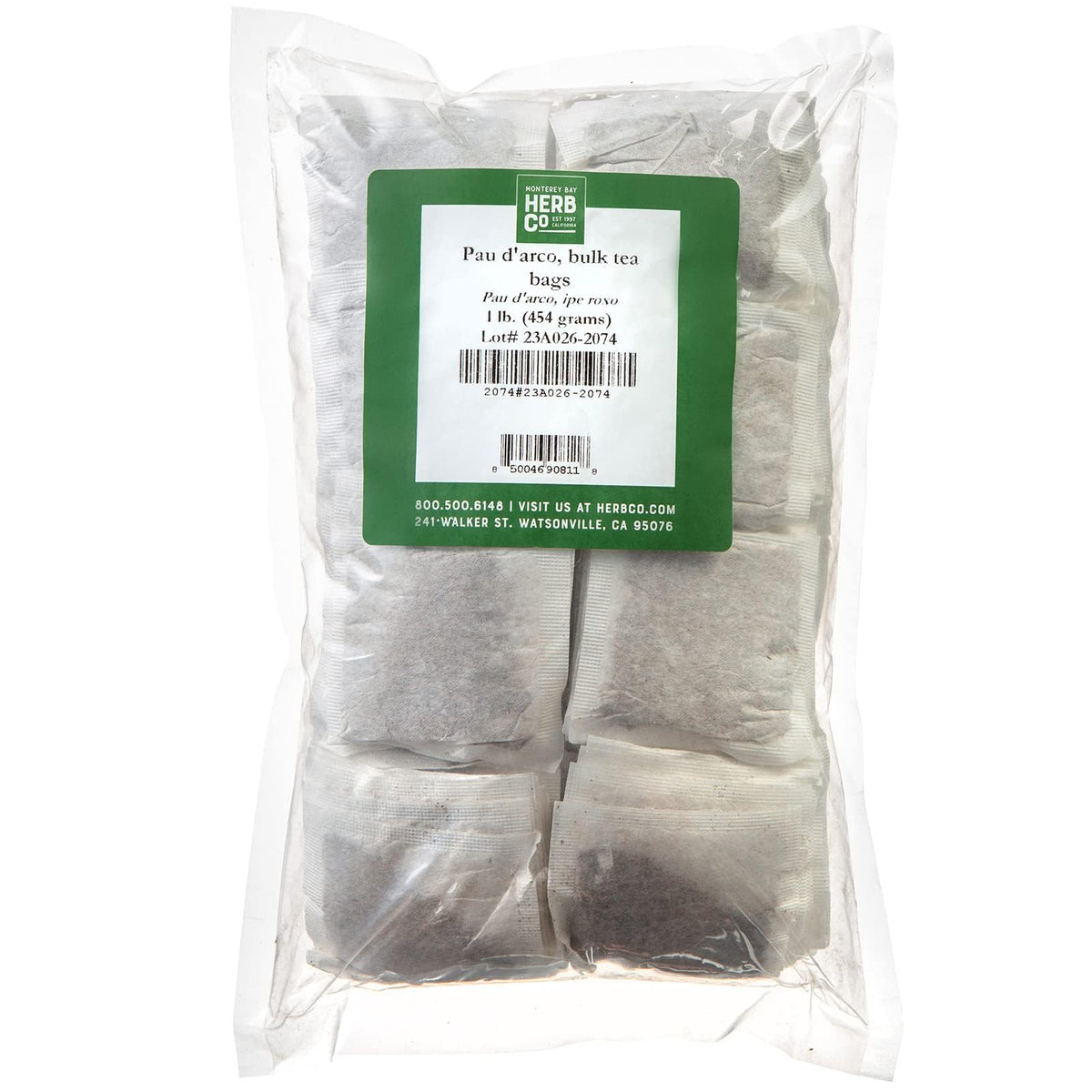 MONTEREY BAY HERB CO Pau D’arco Herbal Tea packaging front view