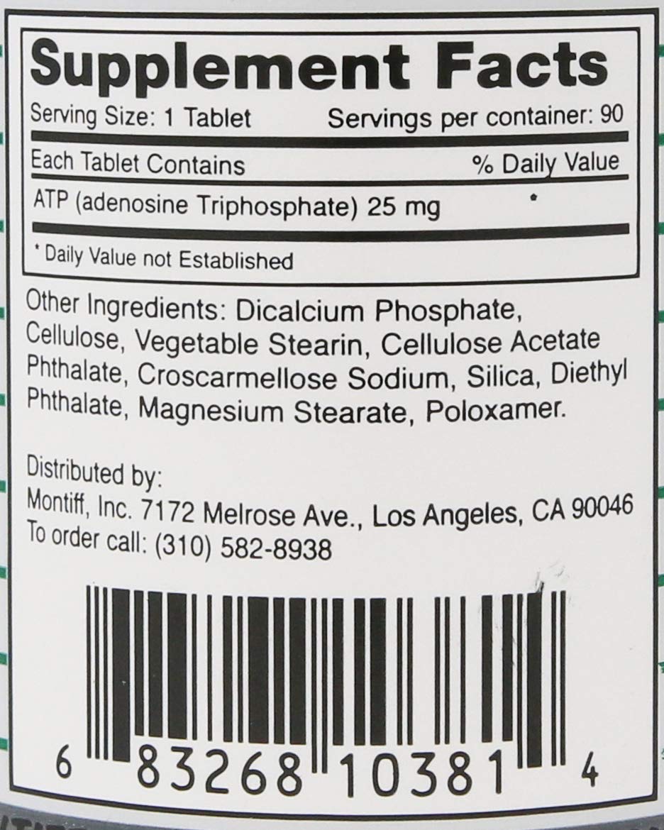 Montiff ATP 25mg tablets showing enteric coating